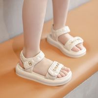 中大童公主鱼嘴鞋2026新款韩版女童凉鞋夏季3-12岁女孩学生鞋平底