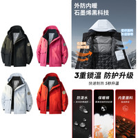 山系户外情侣石墨烯棉服保暖加厚连帽防寒外套77