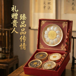 灵芝五拼礼盒装精美鱼胶红参燕窝西洋参铁皮石斛送礼中秋年货滋补