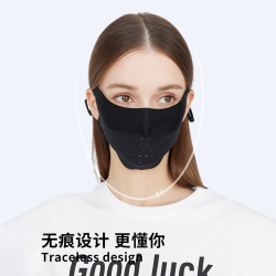 夏季凉感冰丝无痕防晒口罩薄款透气立体护眼角遮阳女