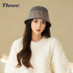 TLOVE 9439时尚百搭渔夫帽女士新款舒适保暖双面盆帽户外潮保暖羊毛帽子