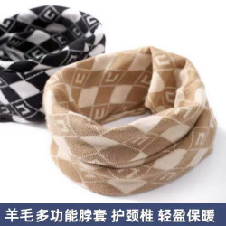 秋冬加厚羊毛脖套男女挂耳头巾情侣套头围巾保暖假领子护颈椎学生