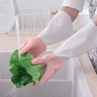 尚品.宣印 厨房洗碗手套女防水橡胶加绒冬季耐用型刷洗衣家用加厚