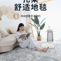欧法利 地毯卧室客厅床边网红满铺地垫加厚家用少女房间宿舍长毛飘窗民宿