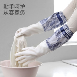 金铂喜 家务洗碗手套防水加绒加厚耐用厨房干活洗衣服硅胶pvc