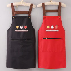 防水防油围裙餐饮专用工作服定制女火锅店食堂围腰订做男印字logo