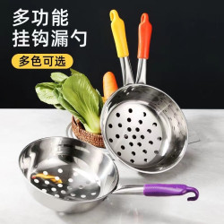 不锈钢大号凉虾漏瓢鱼鱼漏勺模具家用厨房用多功能捞勺