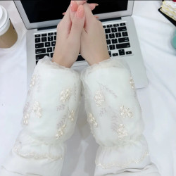 袖套女爆款蕾丝护袖秋冬工作上班洋气羽绒服成人女款2025新款套袖