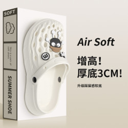 漫巴厘 防臭洞洞鞋夏季外出新款外穿防滑户外半拖2026厚底增高包头凉拖鞋
