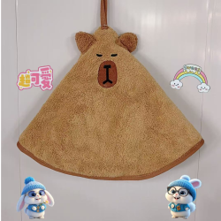 可爱挂式吸水擦手巾加厚速干卫生间厨房毛手帕卡通儿童