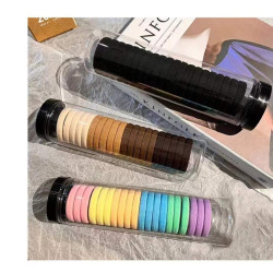简约头绳扎头发高弹力耐用罐装无痕高档发圈头绳彩皮筋
