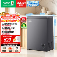容声 100L单温减霜卧式冷柜
