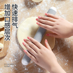 排气擀面杖家用面棍吐司面包饺子皮浮点排气棒不粘擀面棍烘焙工具