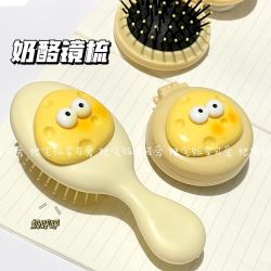 可爱便携式迷你气囊梳女生镜梳两用学生随身携带按摩梳女孩小梳子