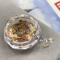 美甲饰品英文字母超薄超闪ins流行日系超亮黄色大亮片