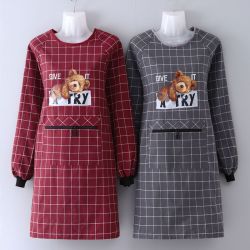 长袖围裙厨房家用做饭拉链罩衣女防水防油污纯棉透气上班工作服男