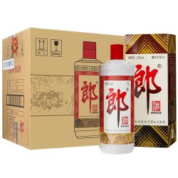 郎酒 郎牌郎酒 普郎 53度酱香型白酒 1L*6瓶整箱装 1升装白酒