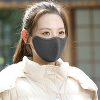冬季保暖口罩户外骑行防风面罩男女秋冬季薄款透气骑车口罩护眼角