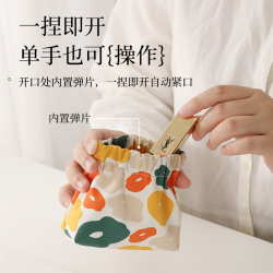 印花口红包收纳包钥匙零钱化妆袋便携收纳卡通风