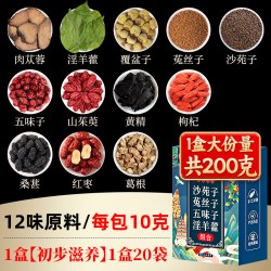 养益君 五味子菟丝子沙苑子枸杞茶男肾补精覆盆子肉苁蓉锁阳淫羊藿五宝茶