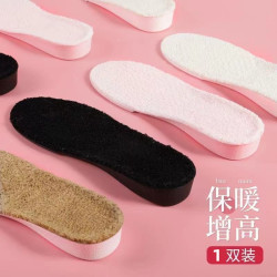 加厚保暖绒内增高鞋垫冬保暖马丁靴加绒男女生吸汗舒适超软棉鞋垫