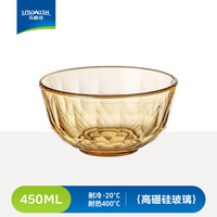 乐唯诗 乐怡琥珀钻纹餐具套装家用面碗饭碗微波炉加热高硼硅玻璃碗碟盘子 乐怡小碗450ml*1