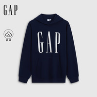 Gap 秋季新款 早秋潮流logo印花抓绒连帽卫衣