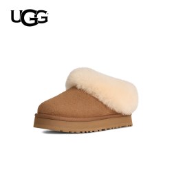 UGG 童鞋秋季女童舒适毛绒休闲短筒懒人一脚蹬雪地靴1171198K