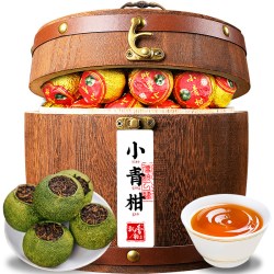 飘香韵 生晒小青柑普洱茶熟茶陈皮柑普茶木箱茶叶礼盒装长辈500g