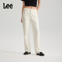 88VIP：Lee [新品直筒】Lee26年纯棉五袋款设计牛仔裤四季裤子女白色潮粉彩风