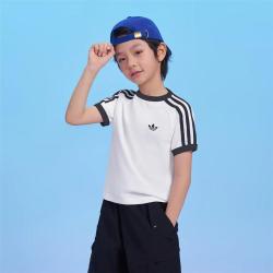 adidas 夏季时尚休闲纯棉舒适小童短袖T恤