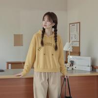 森马 秋季哈利波特联名做旧宽松连帽字母上衣复古衣服休闲风针织卫衣女