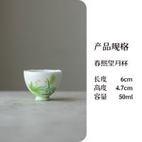 手绘春熙品茗杯釉下彩