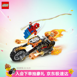 乐高 积木超级英雄76335 蜘蛛侠大战恶灵骑士儿童玩具新年货装饰