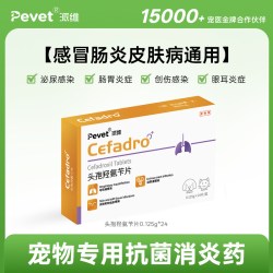 PEVET 派维头孢羟氨苄片宠物消炎药猫咪狗狗感冒咳嗽打喷嚏支原体