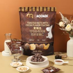 麦臻选 Moomin联名 可可曲奇风味双拼坚果仁 450g