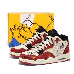 the Simpsons 卡通高帮板鞋减震篮球鞋青少年男女同款休闲运动鞋子