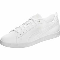 PUMA 彪马 女士 Smash Wns V2 L 运动鞋,White (Puma White-puma White),4 UK