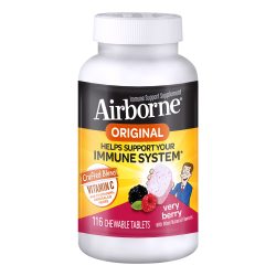 Airborne 维生素C咀嚼片 1000mg 莓味 增强免疫力 116片