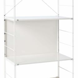 Muji 82141207 钢质单位搁板背板 大号 浅灰色 宽 84厘米 (适合架子之间3个架子) 光面墙架书柜