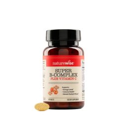 naturewise 男女超级维生素B复合物-含维生素C、叶酸生物素B1 B2 B3 B6 B12-支持细胞能量和精神清晰度-纯素、无麸质和乳制品、非转基因-60片