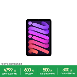 Apple iPad mini 7 2024款 平板电脑（A17 Pro、128GB、WLAN版、紫色）