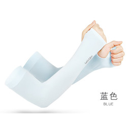 瑞雅 防晒冰丝袖套 拇指款蓝色 一对