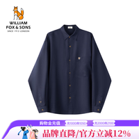 William fox&sons 莱赛尔亚麻混纺 藏青色 XL/52 男士衬衫