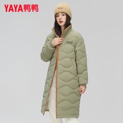 鸭鸭羽绒服 男女同款2026年反季新品户外风立领宽松长款保暖外套J