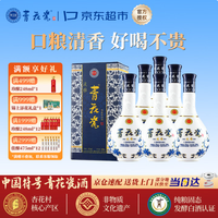 青花瓷 淡雅53度清香型白酒 礼盒整箱500ml*6瓶送礼