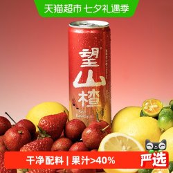好望水 果汁气泡水望山楂汁330ml*4罐果味饮料健康山楂饮品解腻