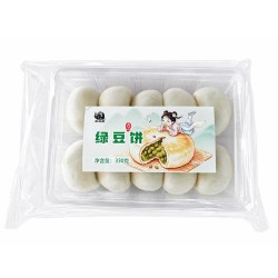 麻戏团 绿豆饼330克/盒短保零食早餐休闲小吃糕点