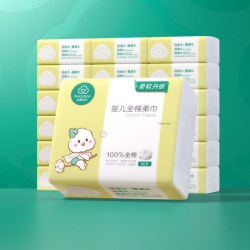 全棉时代 婴儿棉柔巾宝宝干湿两用巾新生儿手口非湿巾80抽*18