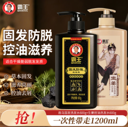 霸王 何首乌固发洗发水+生姜控油洗发露 600ml+600g